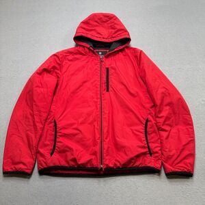 Victorinox Puffer Jacket Men's L Red Hooded Insulated Swiss Army Waterproof Coat